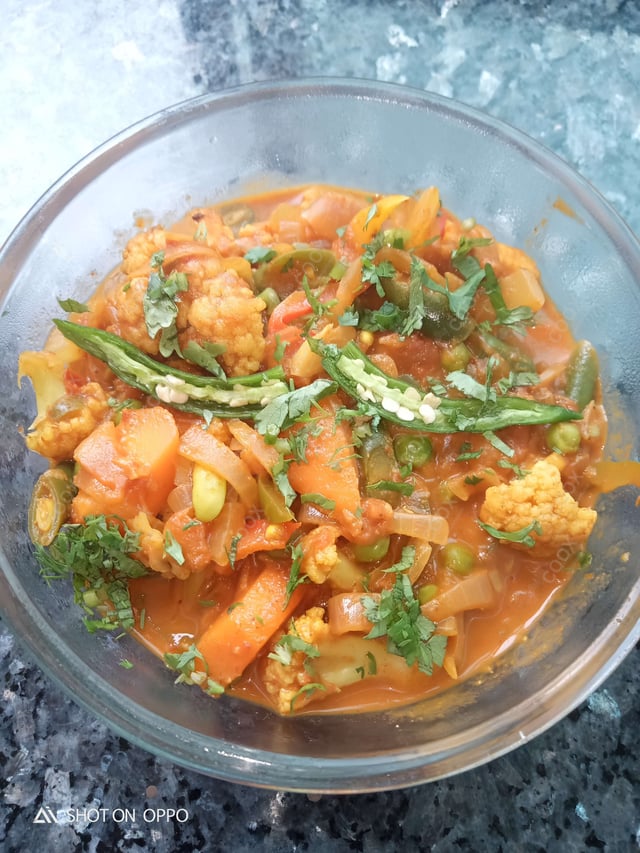 Delicious Veg Jalfrezi prepared by COOX