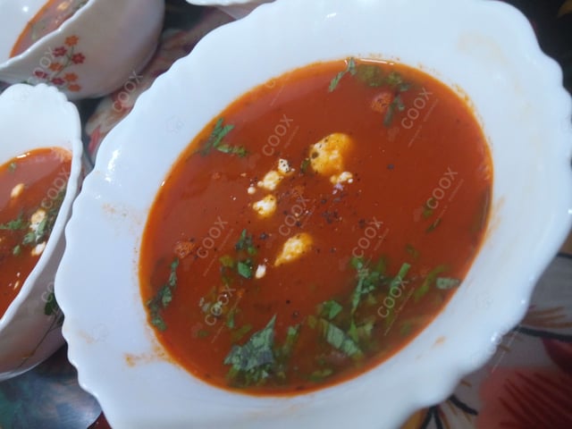 Delicious Tomato Basil Soup prepared by COOX