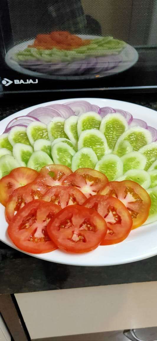 Delicious Salad, Papad prepared by COOX