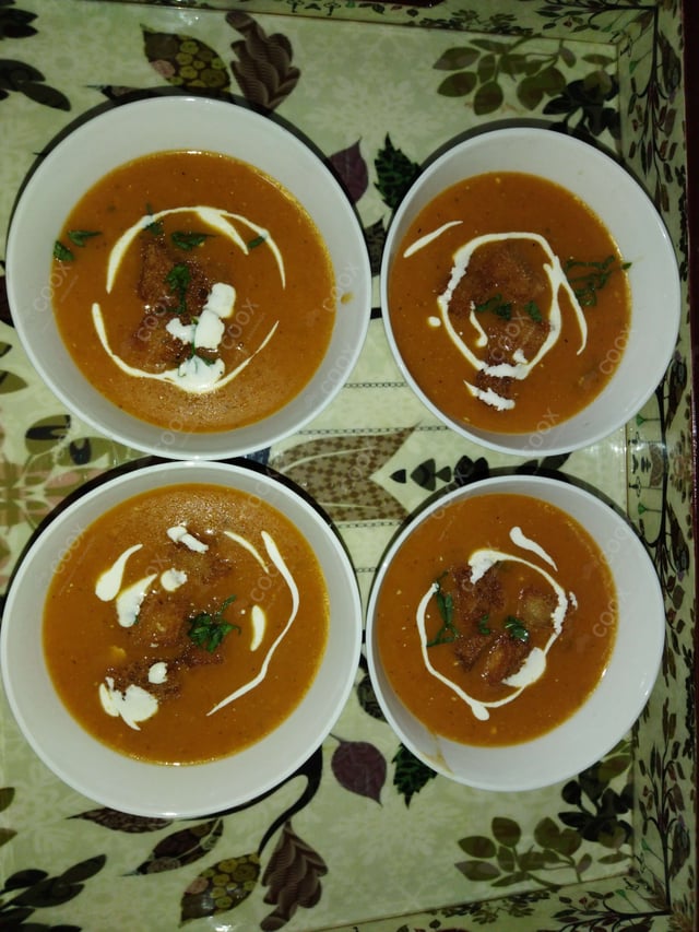 Delicious Tomato Basil Soup prepared by COOX