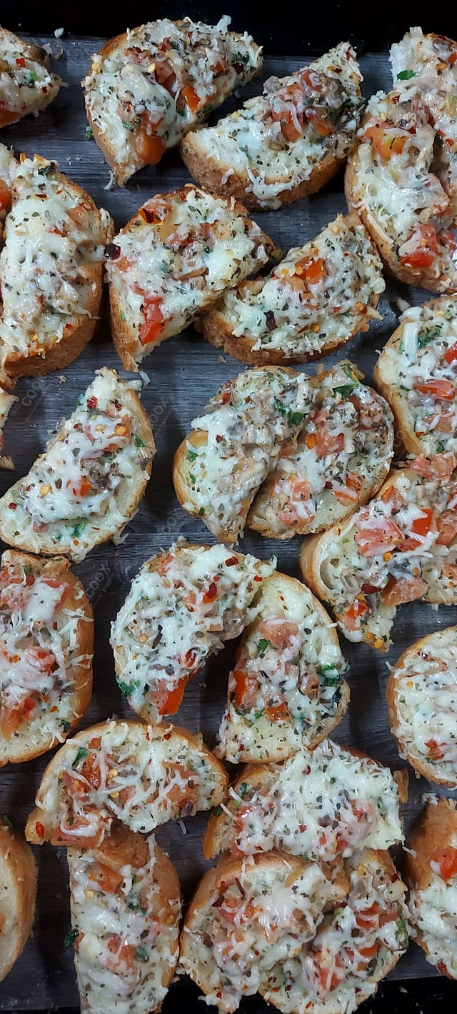 Delicious Tomato Mushroom Bruschetta prepared by COOX