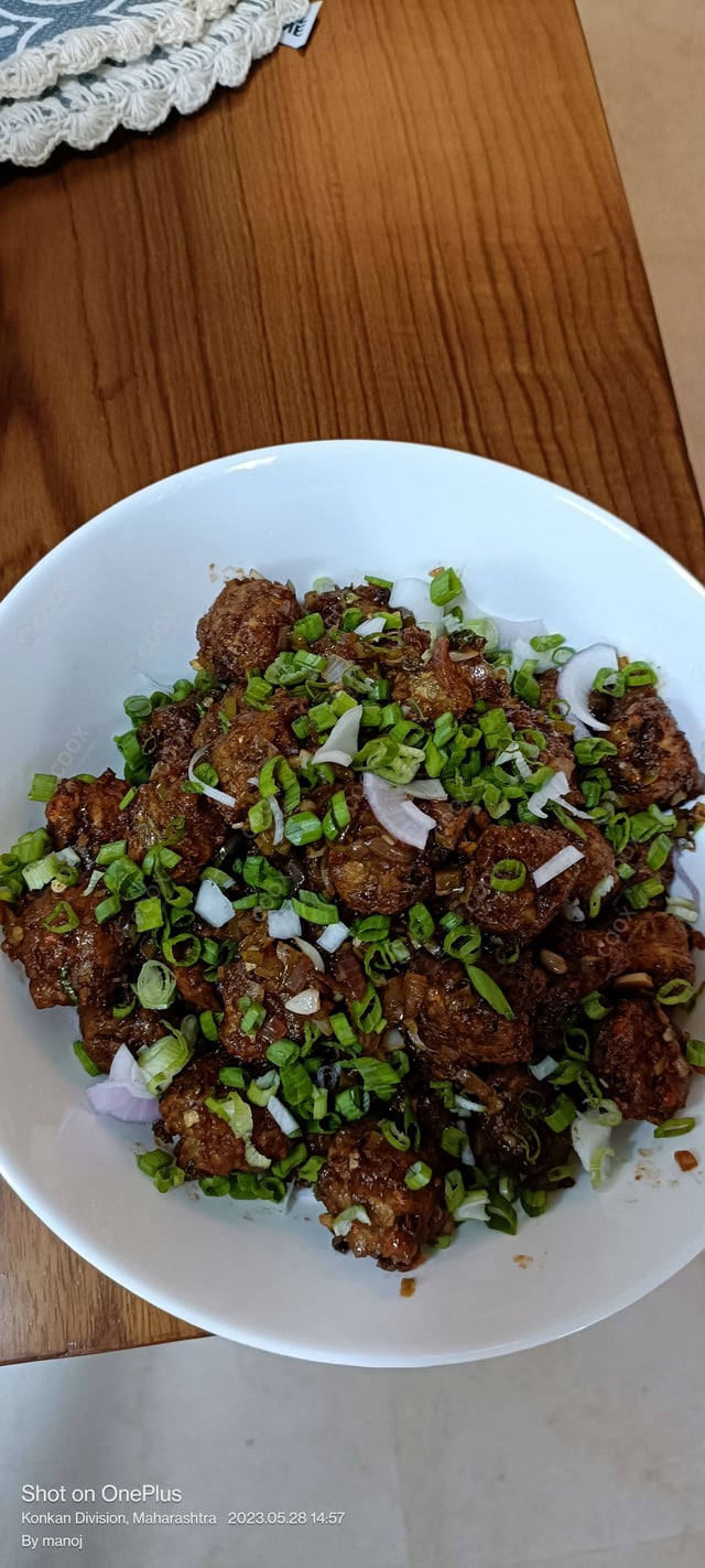 Delicious Veg Manchurian (Dry) prepared by COOX