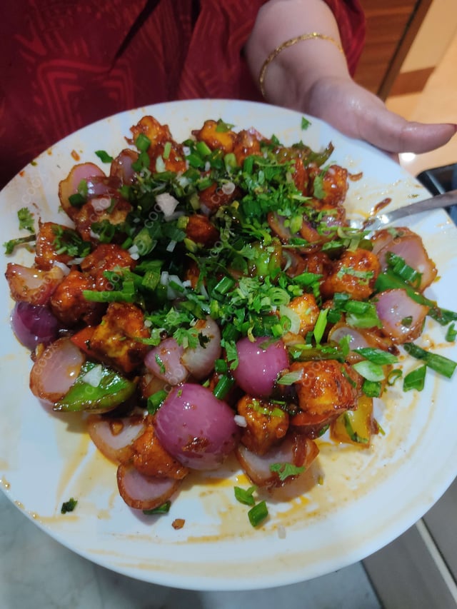 Delicious Chilli Paneer (Dry) prepared by COOX