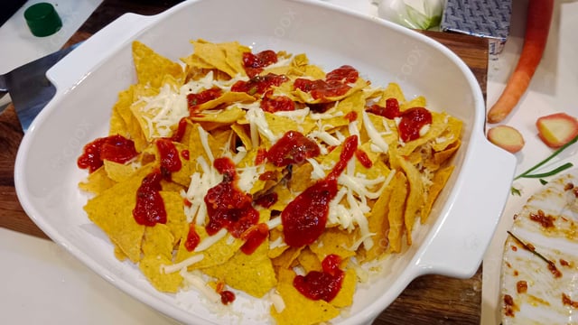 Delicious Cheese Nachos prepared by COOX