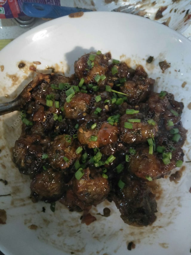 Delicious Veg Manchurian (Dry) prepared by COOX