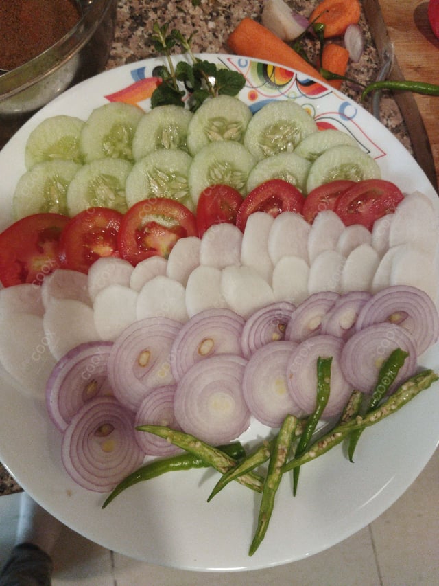 Delicious Salad, Papad prepared by COOX