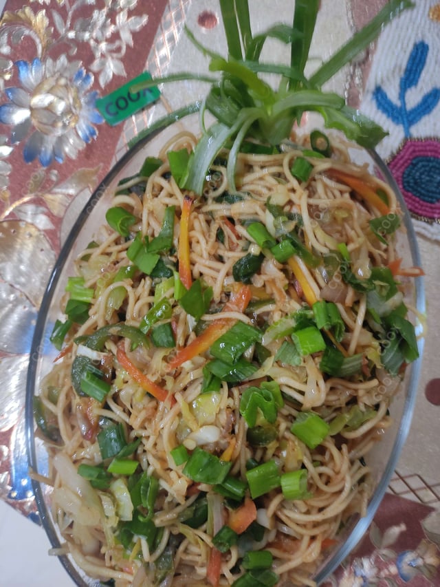 Delicious Veg Hakka Noodles prepared by COOX