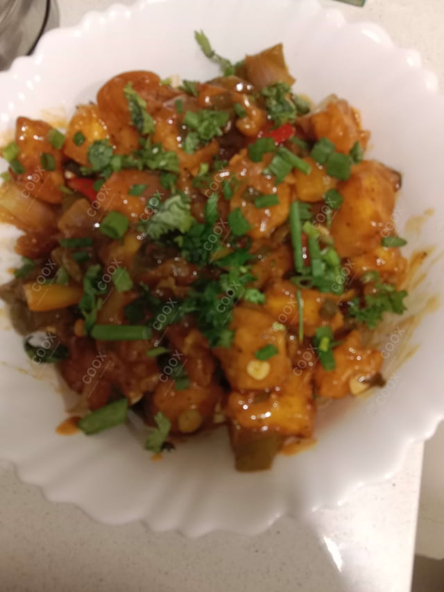 Delicious Chilli Paneer (Dry) prepared by COOX