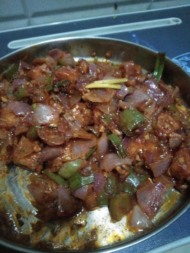 Delicious Chilli Paneer (Dry) prepared by COOX