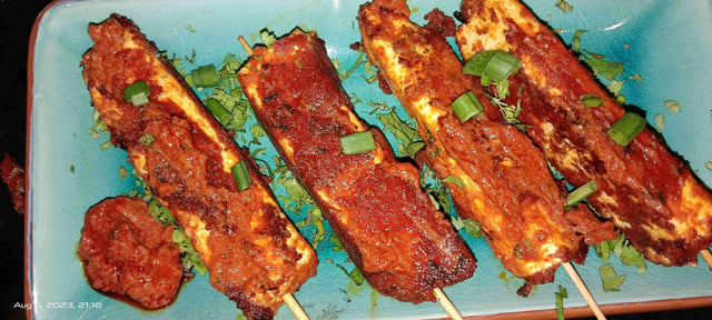 Delicious Thai Paneer Satay prepared by COOX