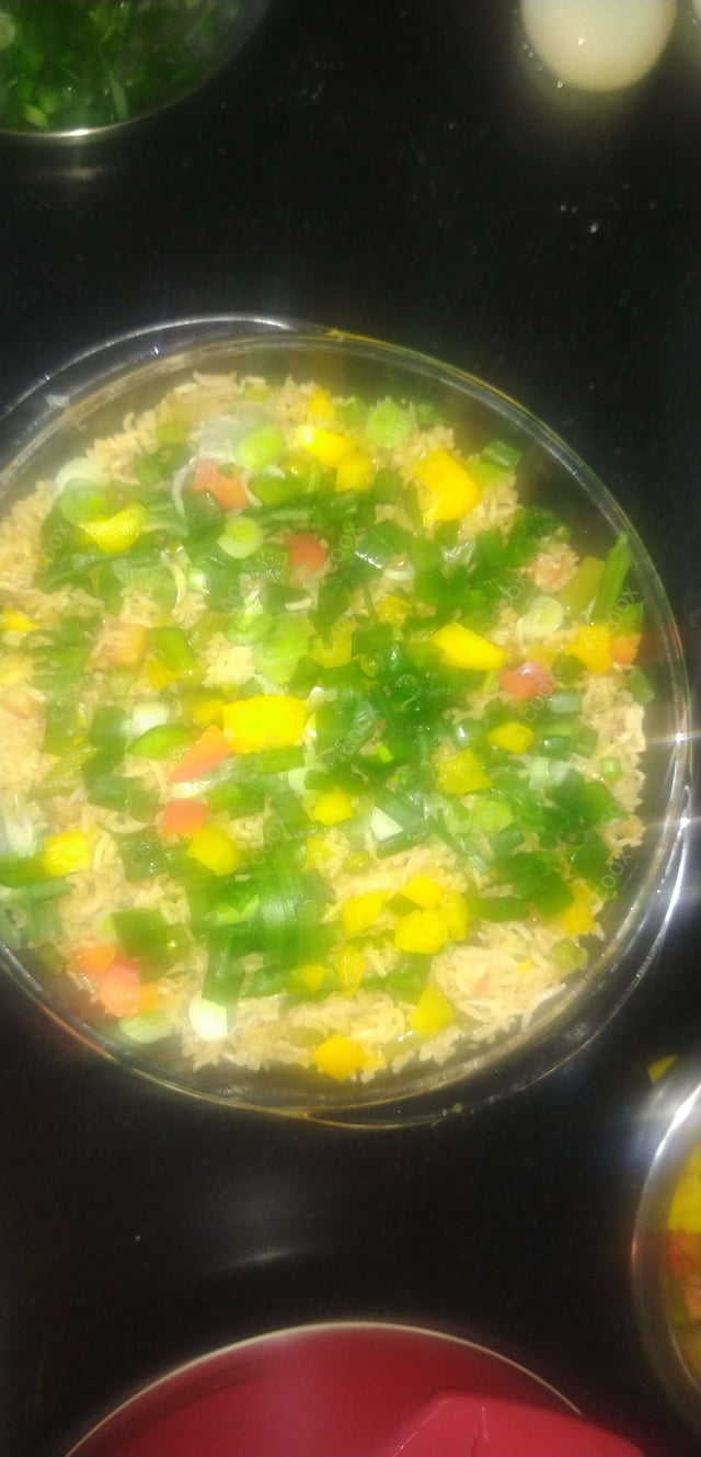 Delicious Veg Fried Rice prepared by COOX