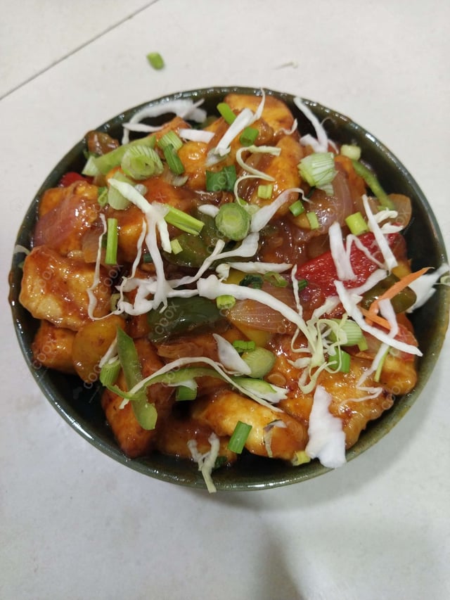 Delicious Chilli Paneer (Dry) prepared by COOX