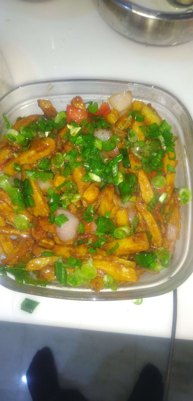 Delicious Honey Chilly Potato prepared by COOX