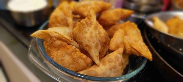 Delicious Keema Samosas prepared by COOX