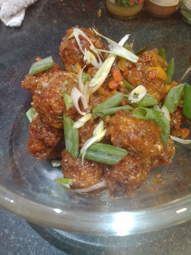 Delicious Veg Manchurian (Dry) prepared by COOX