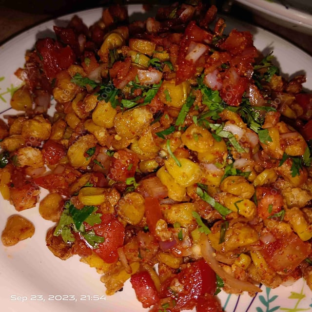 Delicious Corn Chaat prepared by COOX