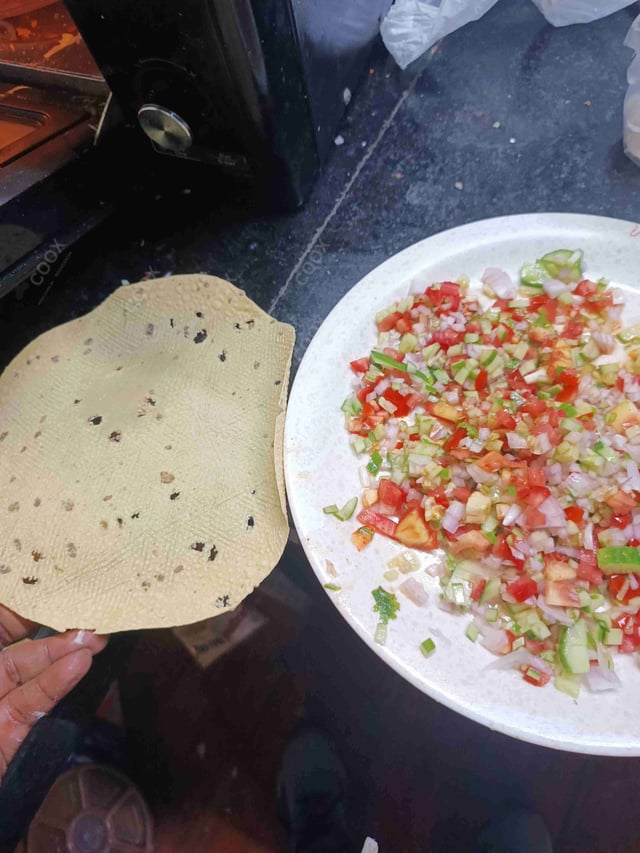 Delicious Salad, Papad prepared by COOX