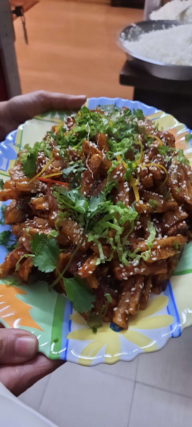 Delicious Honey Chilly Potato prepared by COOX