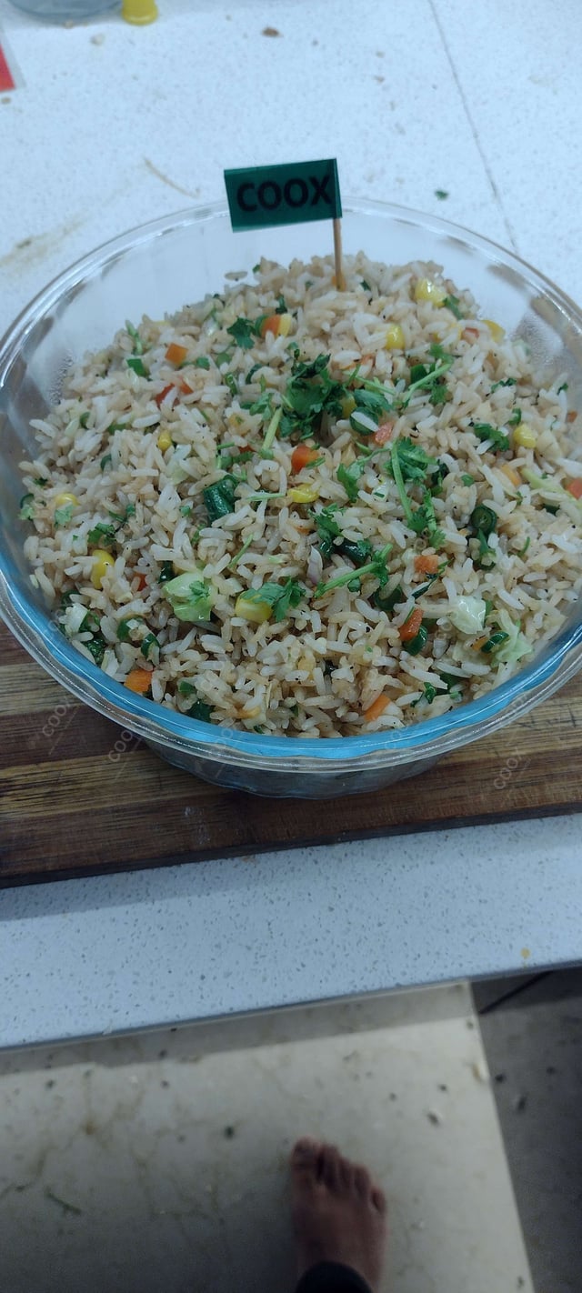 Delicious Veg Fried Rice prepared by COOX