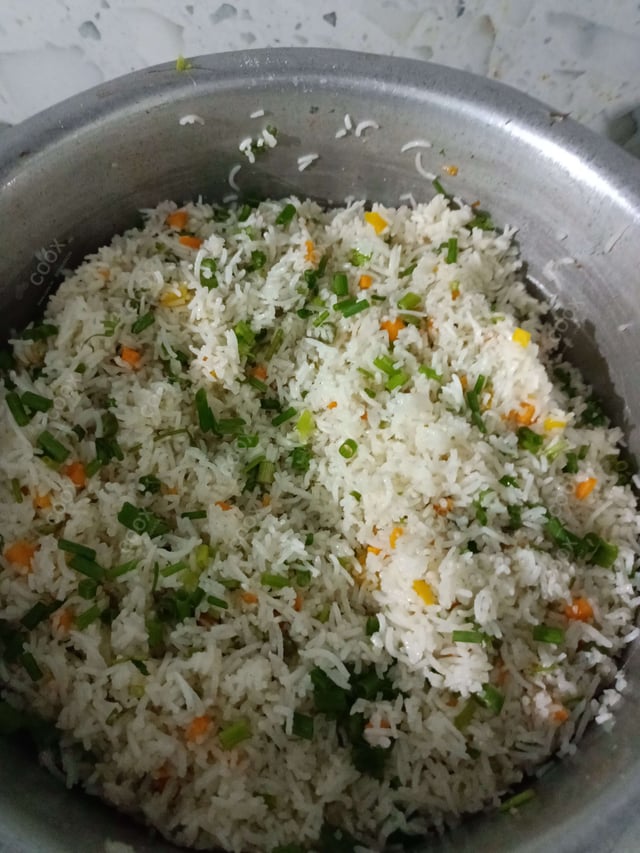 Delicious Veg Fried Rice prepared by COOX