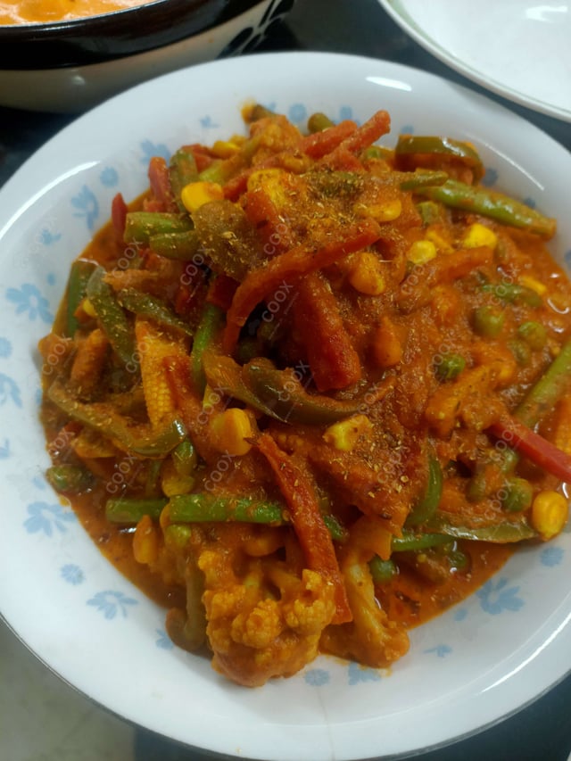 Delicious Veg Jalfrezi prepared by COOX