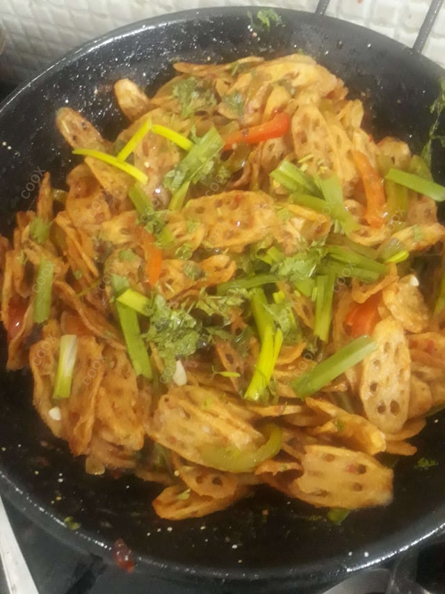 Delicious Chilli Lotus Stem prepared by COOX