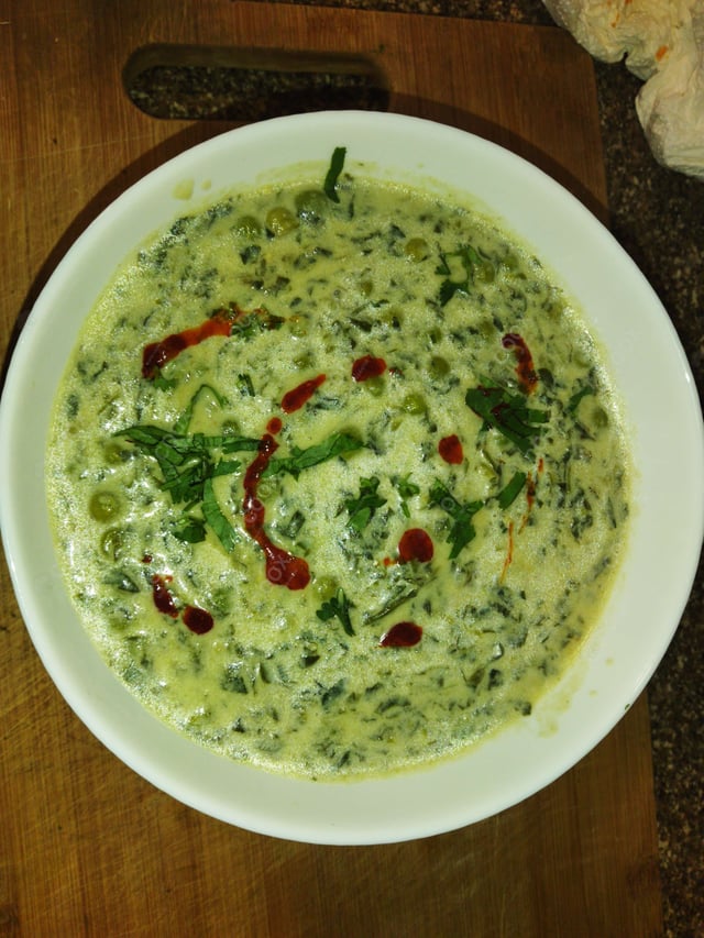 Delicious Methi Matar Malai prepared by COOX