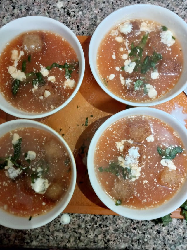 Delicious Tomato Basil Soup prepared by COOX