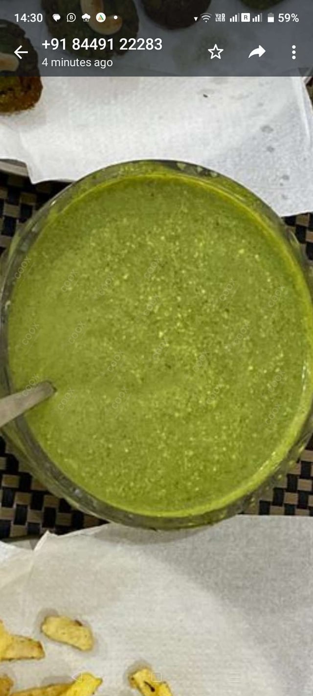 Delicious Green Chutney prepared by COOX