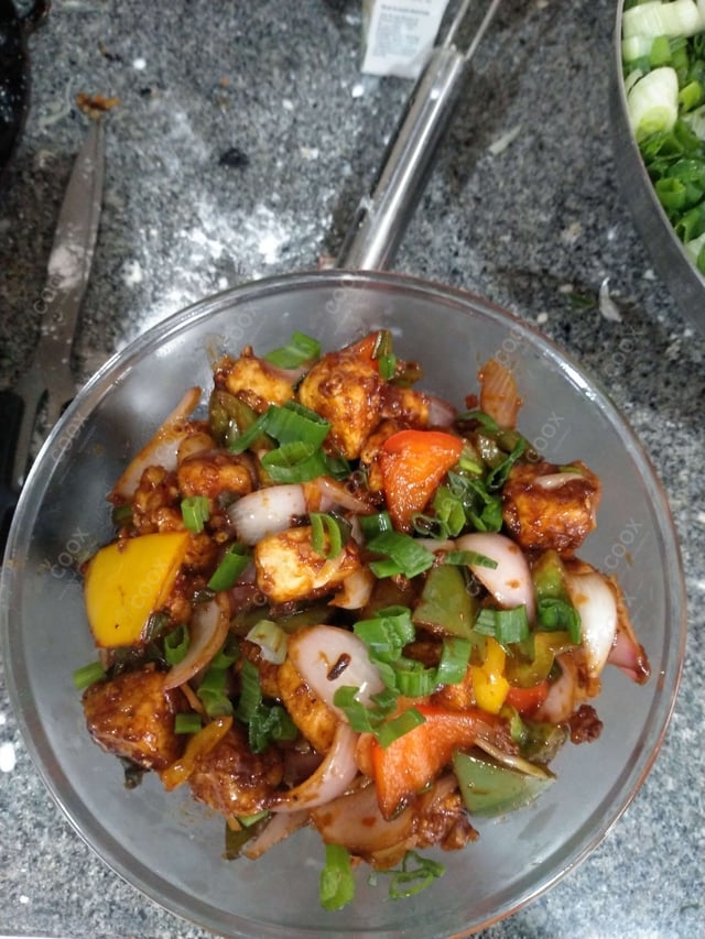 Delicious Chilli Paneer (Dry) prepared by COOX