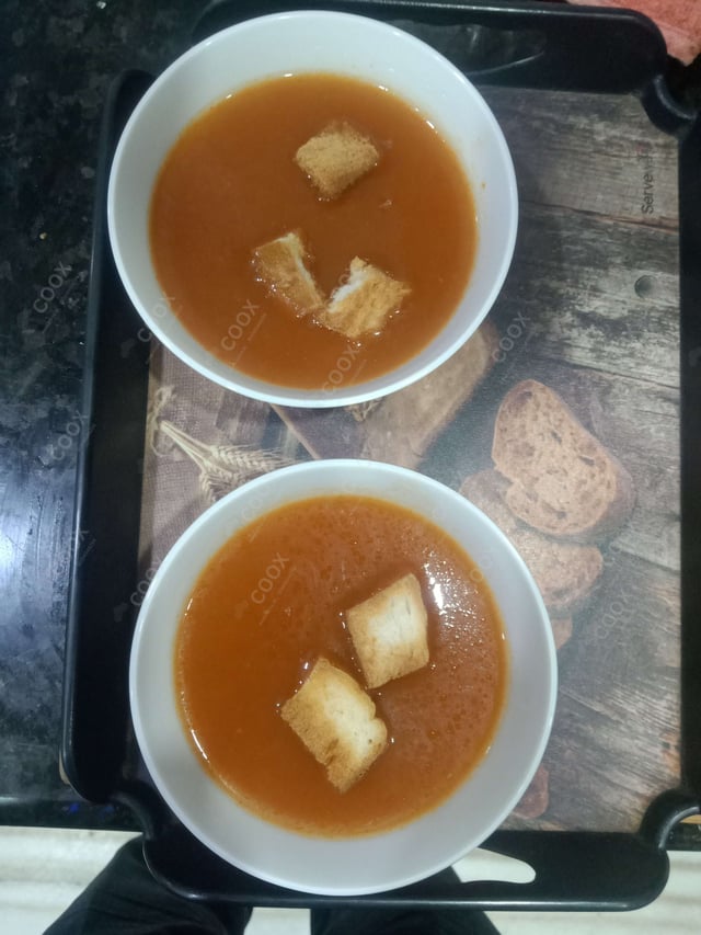 Delicious Tomato Basil Soup prepared by COOX