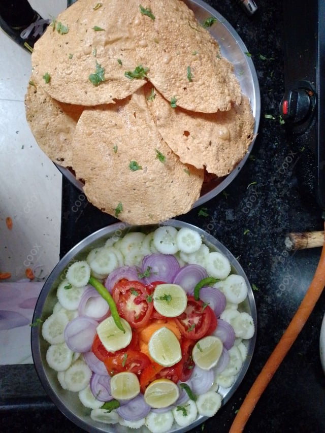 Delicious Salad, Papad prepared by COOX