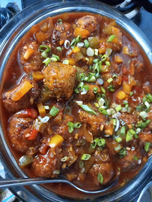 Delicious Veg Manchurian (Gravy) prepared by COOX