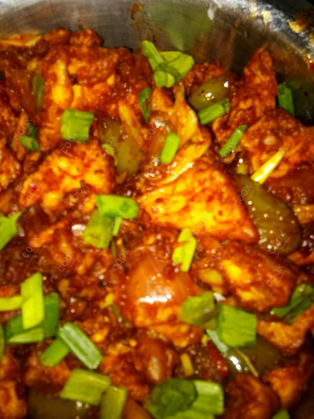 Delicious Chilly Paneer (Dry) prepared by COOX