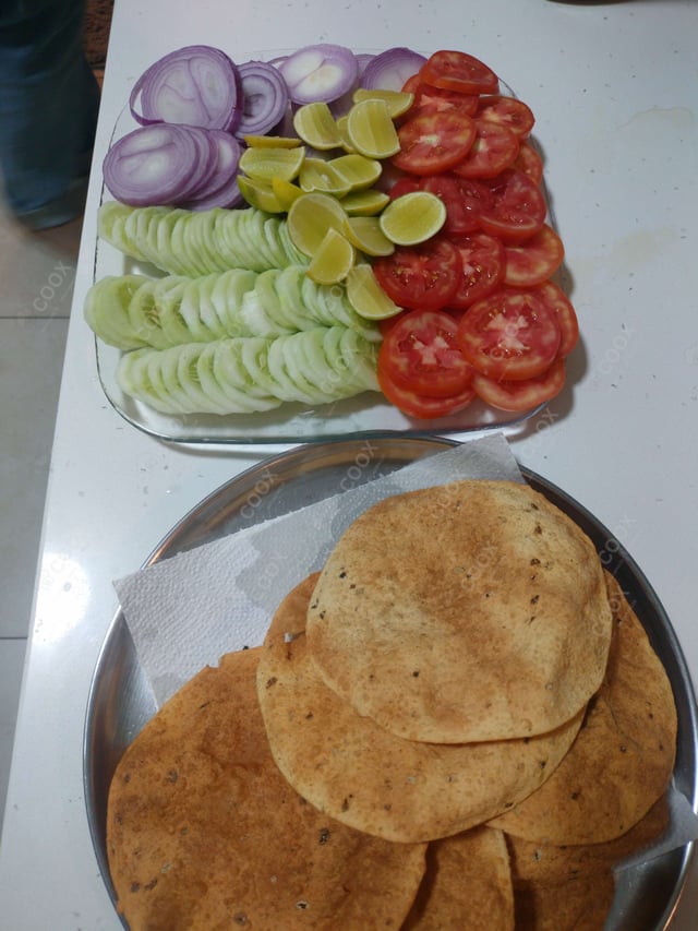 Delicious Salad, Papad prepared by COOX