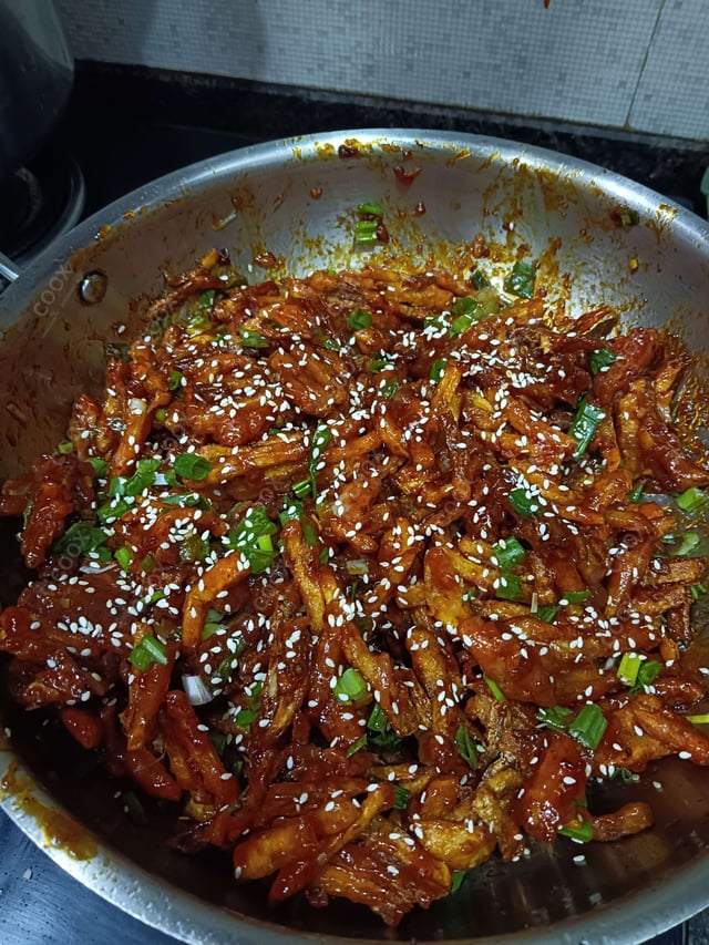 Delicious Honey Chilli Potato prepared by COOX