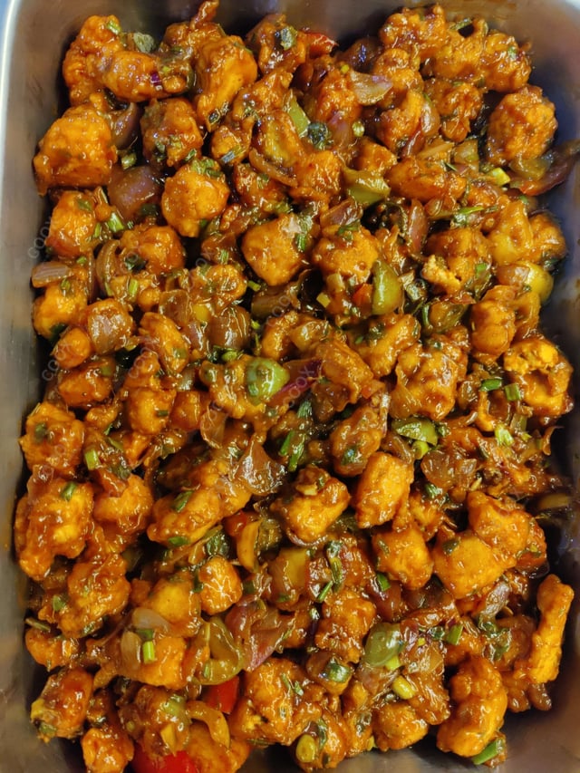 Delicious Chilli Paneer (Dry) prepared by COOX