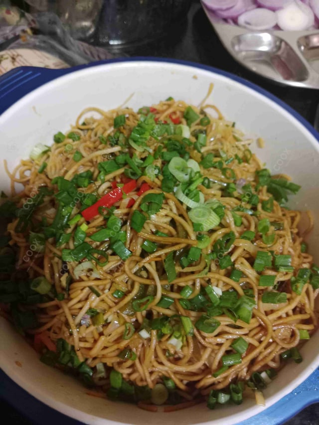 Delicious Veg Hakka Noodles prepared by COOX