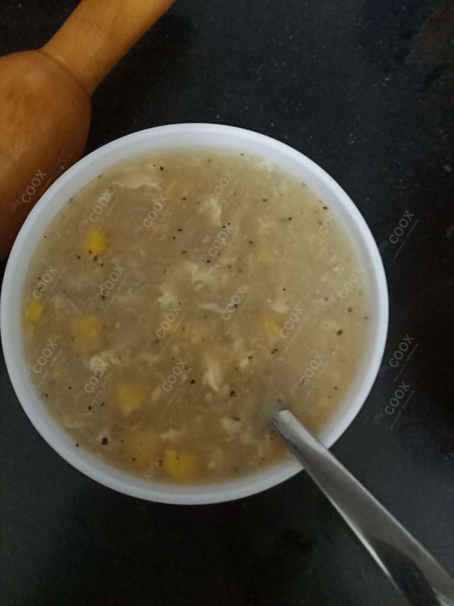 Delicious Chicken Sweet Corn Soup prepared by COOX