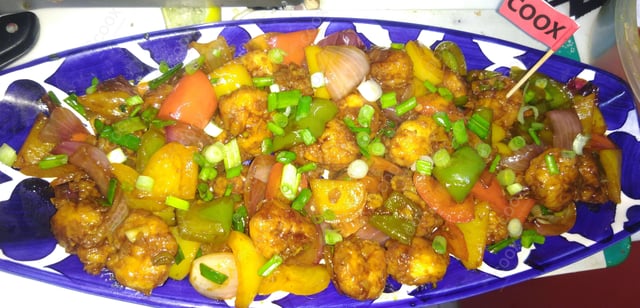 Delicious Red Chilly Prawns prepared by COOX