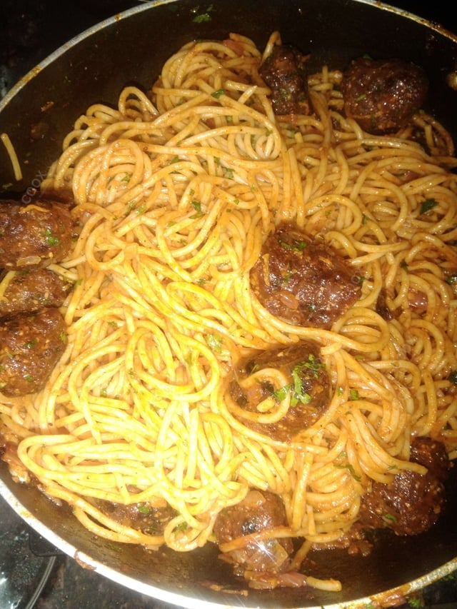 Delicious Spaghetti with Meatballs prepared by COOX