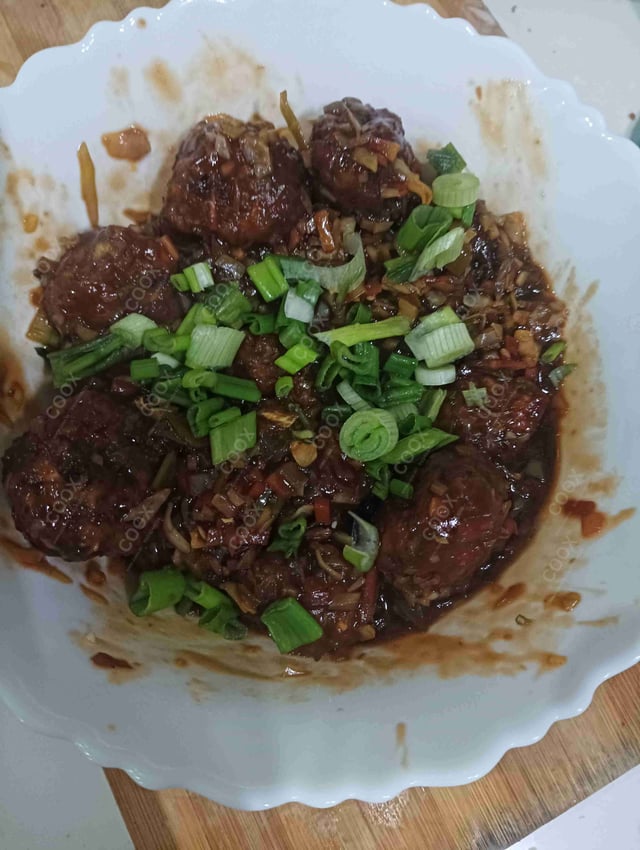 Delicious Veg Manchurian (Dry) prepared by COOX