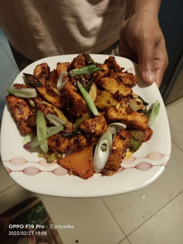 Delicious Chilly Paneer (Dry) prepared by COOX