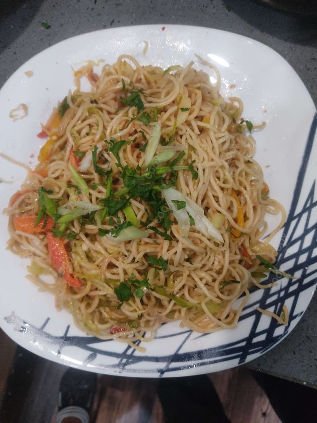 Delicious Veg Hakka Noodles prepared by COOX