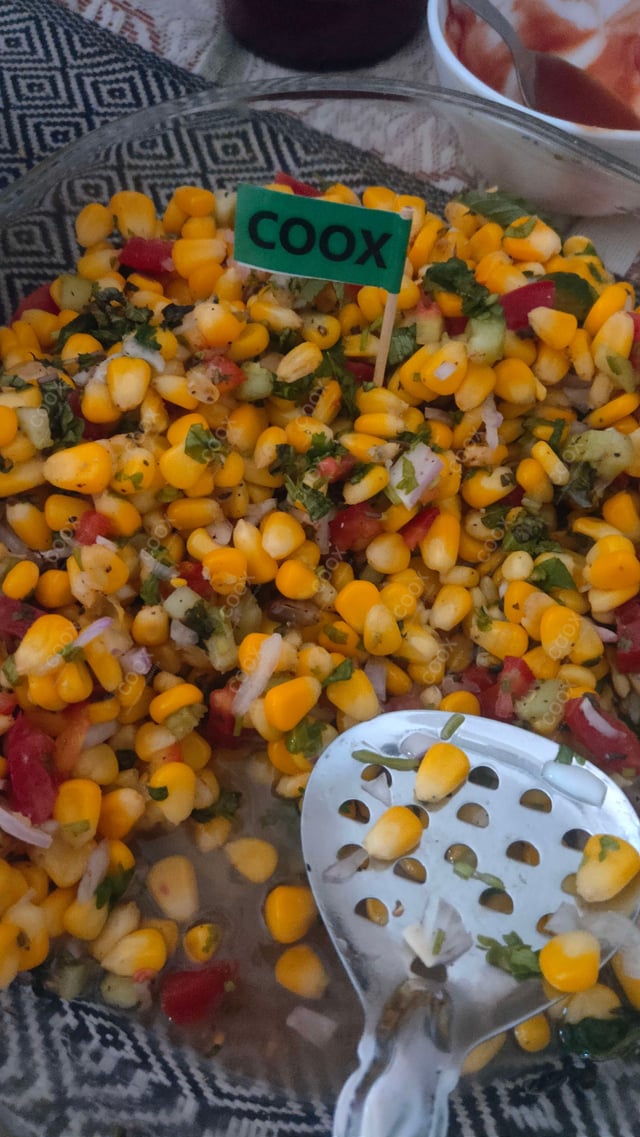 Delicious Corn Chaat prepared by COOX