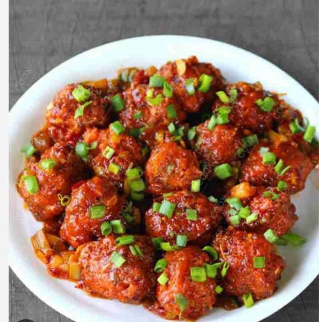 Delicious Veg Manchurian (Dry) prepared by COOX