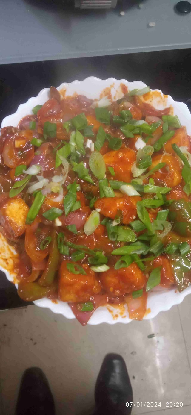 Delicious Chilli Paneer (Dry) prepared by COOX