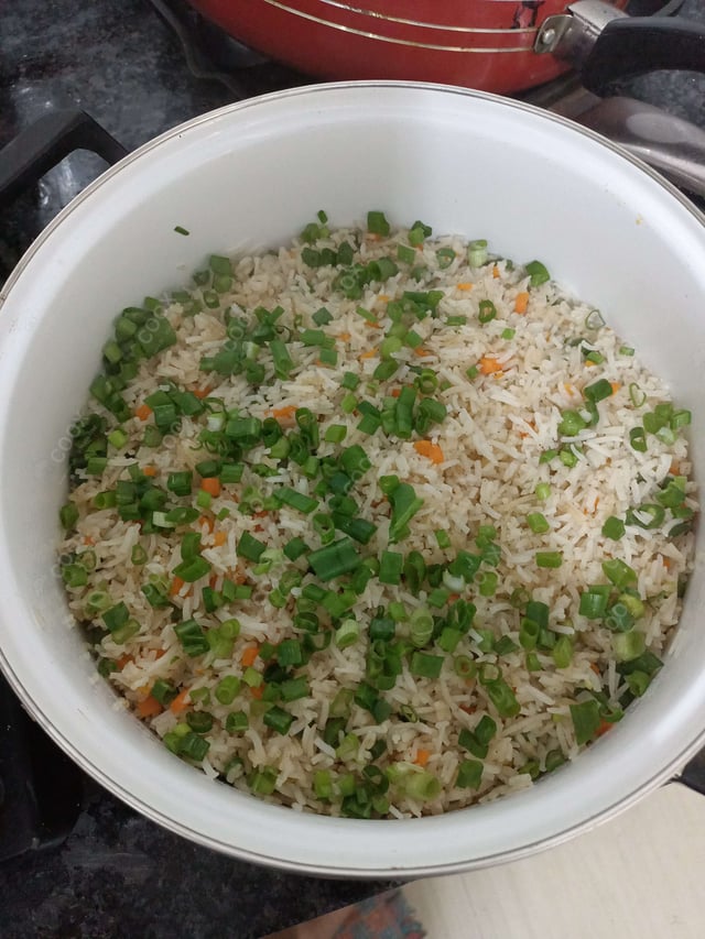 Delicious Veg Fried Rice prepared by COOX