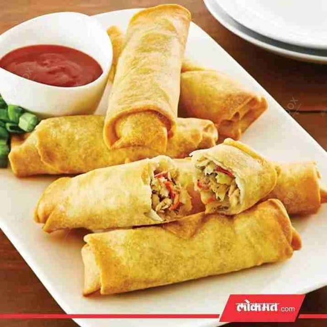 Delicious Veg Spring Rolls prepared by COOX