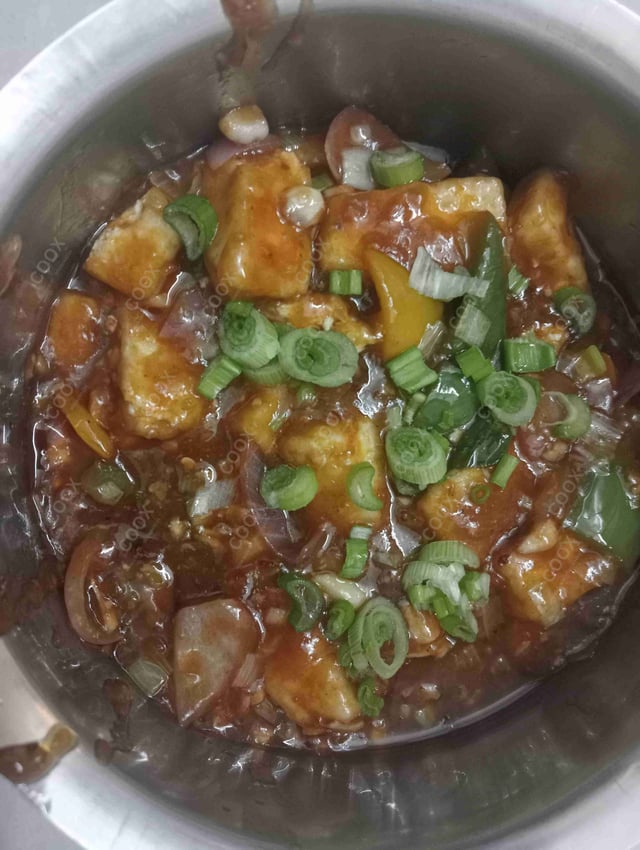 Delicious Chilli Paneer (Dry) prepared by COOX